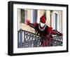 Portrait of a Person Dressed in Mask and Costume Taking Part in Carnival, Venice, Italy-Lee Frost-Framed Photographic Print
