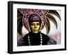 Portrait of a Person Dressed in Mask and Costume Taking Part in Carnival, Venice, Italy-Lee Frost-Framed Photographic Print