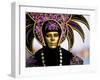 Portrait of a Person Dressed in Mask and Costume Taking Part in Carnival, Venice, Italy-Lee Frost-Framed Photographic Print