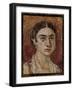 Portrait of a Pompeian Matron (Woman's Portrait), 1st Century, Mosaic Floor-null-Framed Giclee Print