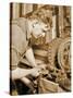 Portrait of a Powerhouse Mechanic, C.1924-Lewis Wickes Hine-Stretched Canvas