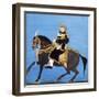 Portrait of a Prince on Horseback, Bengal Miniature, Manuscript. India-null-Framed Giclee Print