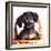 Portrait of A Puppy in A Basket.-AZALIA-Framed Photographic Print