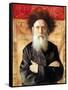 Portrait of a Rabbi before Torah Curtain-Isidor Kaufmann-Framed Stretched Canvas