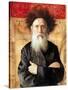 Portrait of a Rabbi before Torah Curtain-Isidor Kaufmann-Stretched Canvas