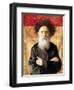 Portrait of a Rabbi before Torah Curtain-Isidor Kaufmann-Framed Art Print