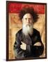 Portrait of a Rabbi before Torah Curtain-Isidor Kaufmann-Framed Art Print