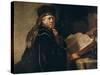 Portrait of a rabbi-Rembrandt Rembrandt-Stretched Canvas