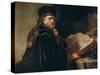 Portrait of a rabbi-Rembrandt Rembrandt-Stretched Canvas