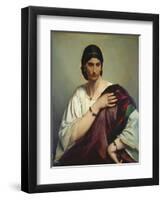Portrait of a Roman Woman-Anselm Feuerbach-Framed Giclee Print