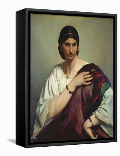 Portrait of a Roman Woman-Anselm Feuerbach-Framed Stretched Canvas