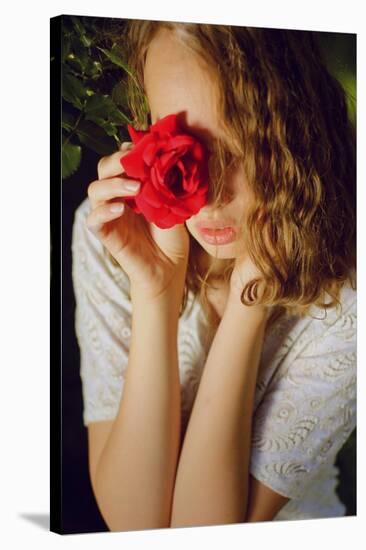 Portrait of a Rose-Michalina Wozniak-Stretched Canvas