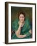 Portrait of a Russian Woman with a Green Scarf-Jules Ernest Renoux-Framed Giclee Print