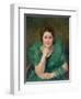 Portrait of a Russian Woman with a Green Scarf-Jules Ernest Renoux-Framed Giclee Print