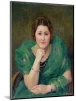 Portrait of a Russian Woman with a Green Scarf-Jules Ernest Renoux-Mounted Giclee Print