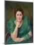 Portrait of a Russian Woman with a Green Scarf-Jules Ernest Renoux-Mounted Giclee Print