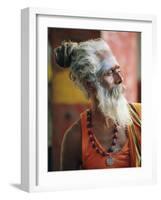 Portrait of a Sadhu, a Holy Man, Jaipur, Rajasthan State, India-Gavin Hellier-Framed Photographic Print