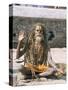 Portrait of a Sadhu, Hindu Holy Man, Pashupatinath Temple, Kathmandu, Nepal-Tony Waltham-Stretched Canvas