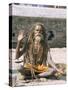 Portrait of a Sadhu, Hindu Holy Man, Pashupatinath Temple, Kathmandu, Nepal-Tony Waltham-Stretched Canvas