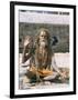 Portrait of a Sadhu, Hindu Holy Man, Pashupatinath Temple, Kathmandu, Nepal-Tony Waltham-Framed Photographic Print