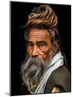 Portrait of a Sadhu...-Rakesh J.V-Mounted Photographic Print