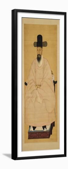 Portrait of a Scholar-Official in a Pink Robe, 19th century-Korean School-Framed Premium Giclee Print