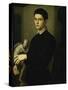 Portrait of a Sculptor-Agnolo Bronzino-Stretched Canvas