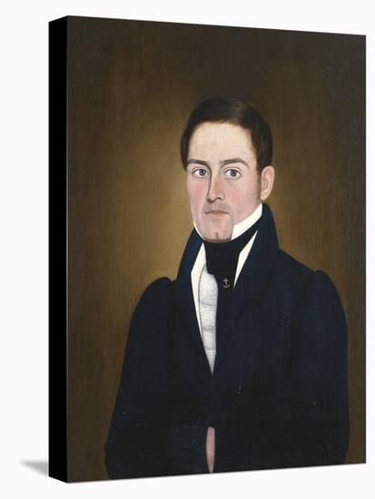 Portrait of a Sea Captain: James Reed of Newburyport, Massachusetts-John Brewster-Stretched Canvas