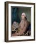 Portrait of a Seated Gentleman with a Book-Maurice Quentin de La Tour-Framed Giclee Print