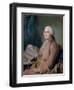 Portrait of a Seated Gentleman with a Book-Maurice Quentin de La Tour-Framed Giclee Print