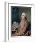 Portrait of a Seated Gentleman with a Book-Maurice Quentin de La Tour-Framed Giclee Print