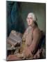 Portrait of a Seated Gentleman with a Book-Maurice Quentin de La Tour-Mounted Giclee Print