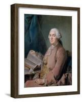 Portrait of a Seated Gentleman with a Book-Maurice Quentin de La Tour-Framed Giclee Print