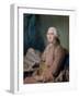 Portrait of a Seated Gentleman with a Book-Maurice Quentin de La Tour-Framed Giclee Print