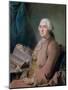 Portrait of a Seated Gentleman with a Book-Maurice Quentin de La Tour-Mounted Giclee Print