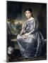 Portrait of a Seated Girl with a Landscape in the Background, 1842-Rafael Tejeo-Mounted Giclee Print