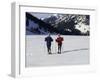 Portrait of a Senior Woman and a Young Woman Standing Wearing Skis-null-Framed Photographic Print