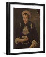 Portrait of a Seventy-One-Year-Old Woman, 1745 (Oil on Canvas)-German School-Framed Giclee Print