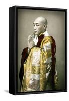 Portrait of a Shinto Priest, C.1880-null-Framed Stretched Canvas