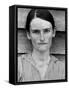 Portrait of a Solemn Annie Mae Gudger, Sharecropper's Wife, in Hale County-Walker Evans-Framed Stretched Canvas