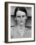 Portrait of a Solemn Annie Mae Gudger, Sharecropper's Wife, in Hale County-Walker Evans-Framed Photographic Print