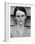 Portrait of a Solemn Annie Mae Gudger, Sharecropper's Wife, in Hale County-Walker Evans-Framed Photographic Print