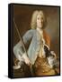 Portrait of a Sportsman Holding a Gun with a Hound-Jean-Baptiste Oudry-Framed Stretched Canvas