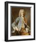 Portrait of a Sportsman Holding a Gun with a Hound-Jean-Baptiste Oudry-Framed Giclee Print