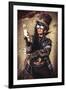 Portrait Of A Steampunk Man In The Ruins-prometeus-Framed Art Print