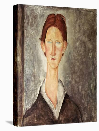 Portrait of a Student, c.1918-19-Amedeo Modigliani-Stretched Canvas