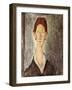 Portrait of a Student, c.1918-19-Amedeo Modigliani-Framed Giclee Print