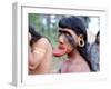 Portrait of a Suya Indian Man with Lip Plate, Brazil, South America-Robin Hanbury-tenison-Framed Photographic Print