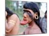 Portrait of a Suya Indian Man with Lip Plate, Brazil, South America-Robin Hanbury-tenison-Mounted Photographic Print