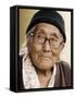 Portrait of a Tibetan Woman, Mcleod Ganj, Dharamsala, Himachal Pradesh State, India-Jochen Schlenker-Framed Stretched Canvas